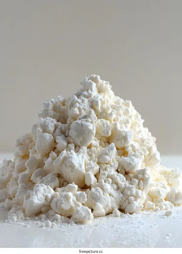 Close-up image of a pile of white powder