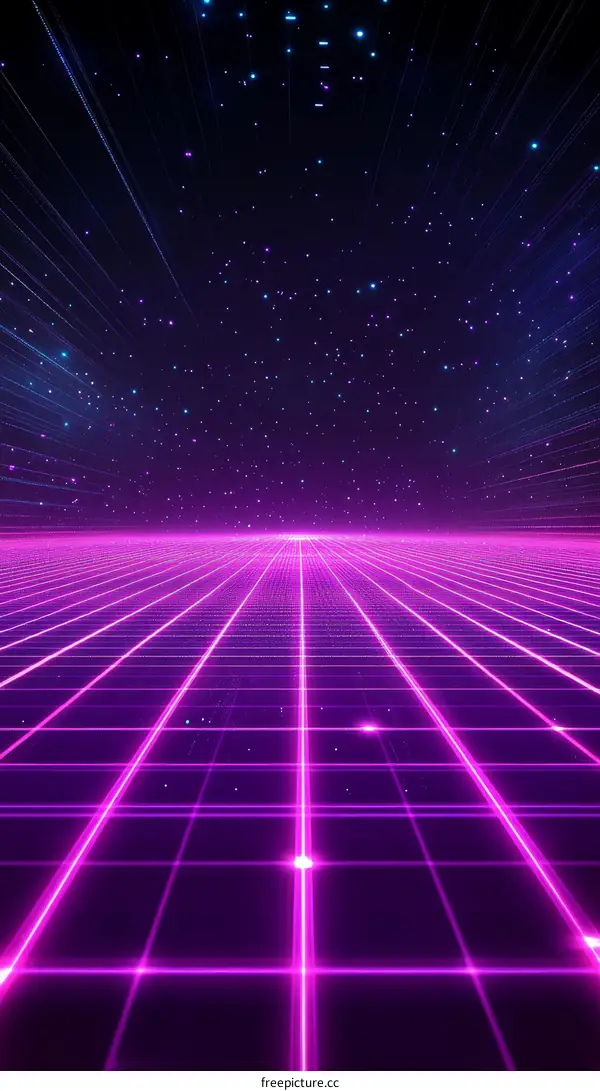 Retro Futuristic Gridded Pathway