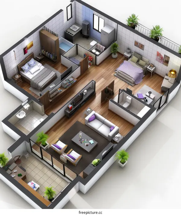 Modern Apartment Floor Plan Design