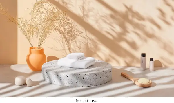 Elegant Spa Bathroom Products Display