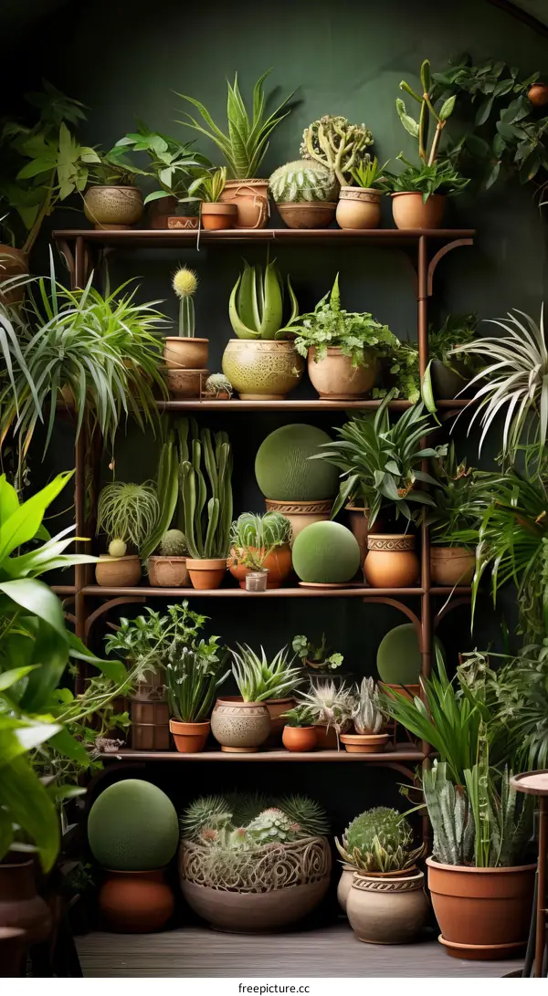 An Abundance of Greenery in Pots and Vases