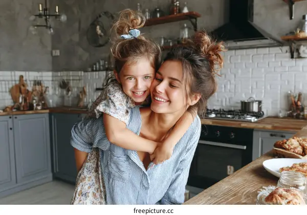 Happy Family Moments in a Cozy Kitchen