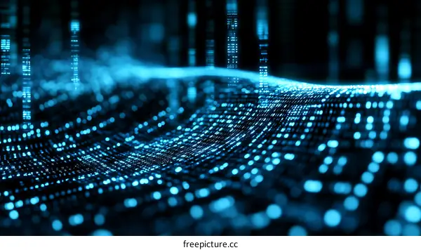 Abstract Digital Wave Pattern Illustration