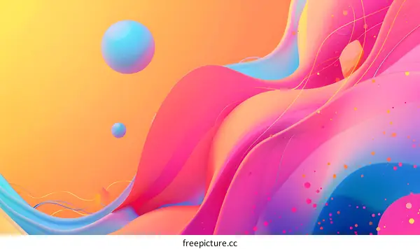 Abstract Colorful Liquid Background