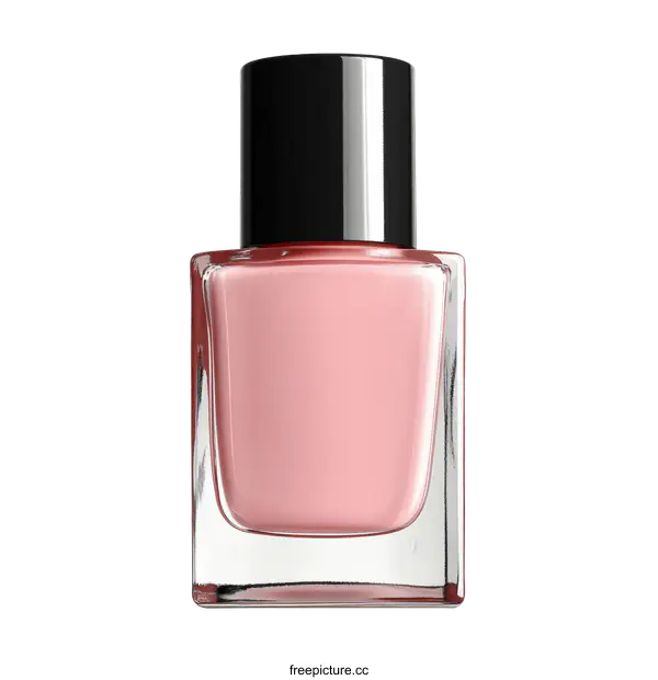 [Transparent Background PNG]Pink Nail Polish Bottle Illustration