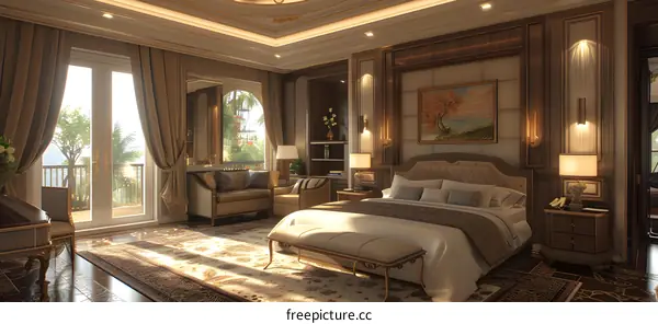 Luxury hotel bedroom