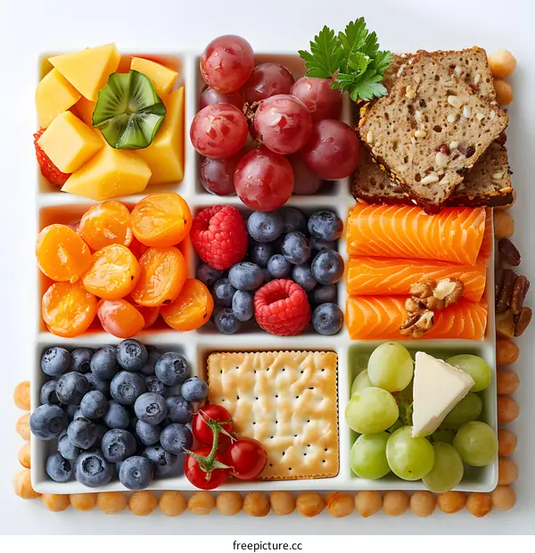 Top view of healthy food