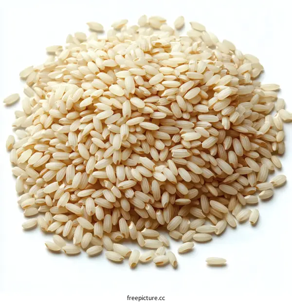 Brown Rice Grains Close-up