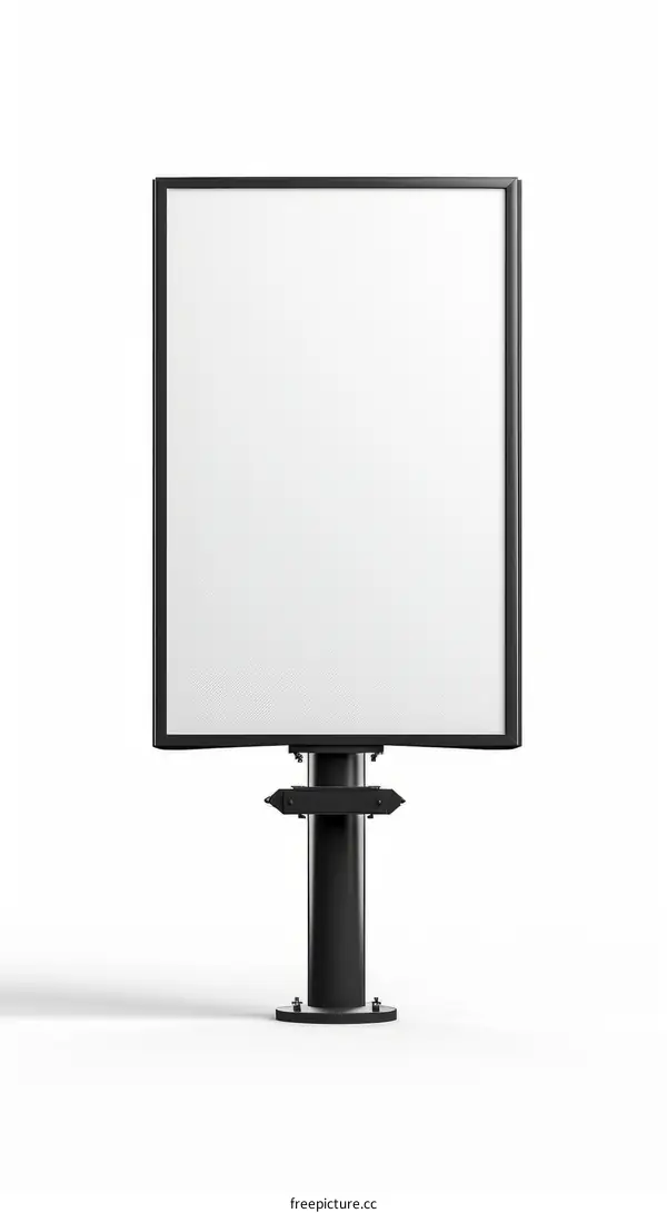 Digital Advertising Display Mockup Isolated on White Background