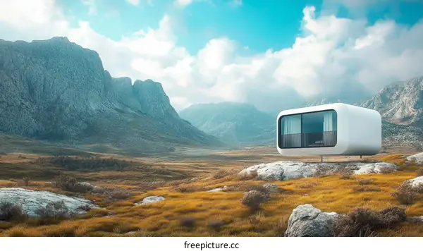 Modern Tiny House in a Mountainous Landscape