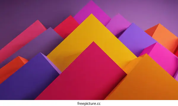 Abstract Geometric Shapes in Vibrant Colors