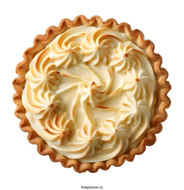 [Transparent Background PNG]Top View of a Delicious Tart
