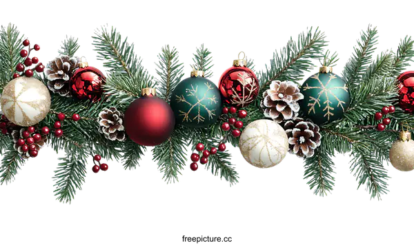 [Transparent Background PNG]Christmas Garland Decorations Festive Design