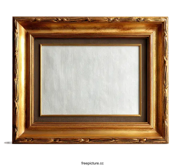[Transparent Background PNG]Antique Gold Picture Frame