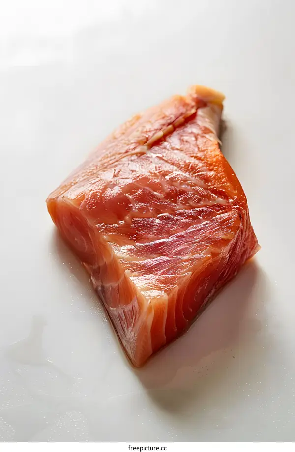 A piece of raw tuna