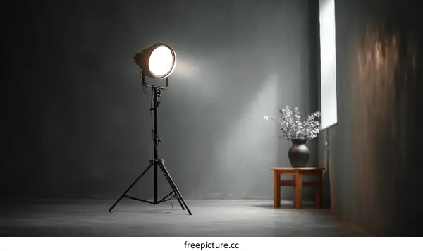 Studio Photography Lighting Setup with Vase