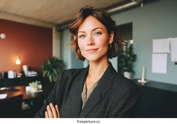 Confident Professional Woman in Modern Office