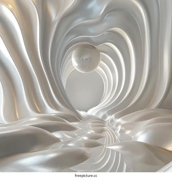 Abstract White Modern Architecture Interior Design