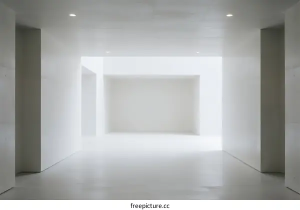 A Bright and Minimalist White Interior Space with Clean Lines