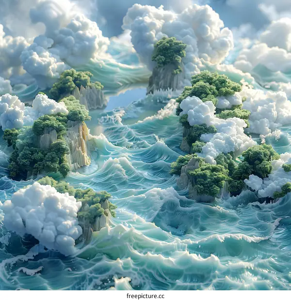 Islands above the sea of clouds