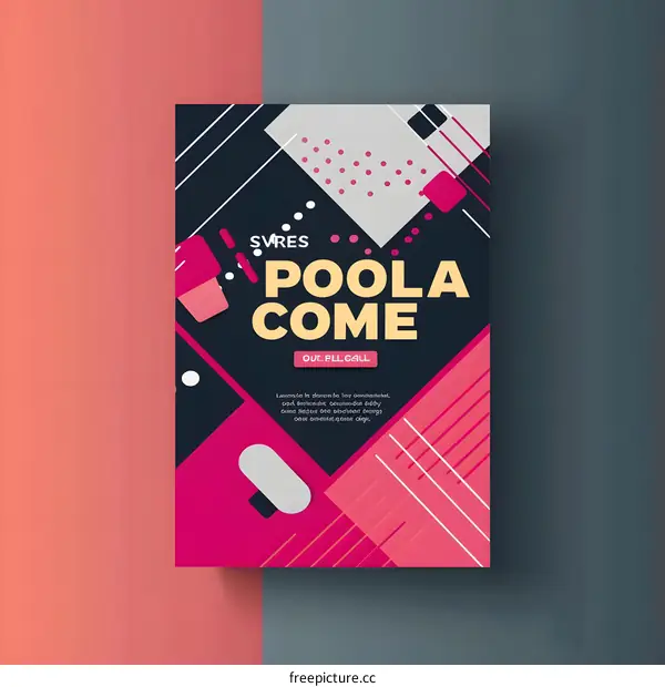Pool Party Invitation Poster Graphic Design