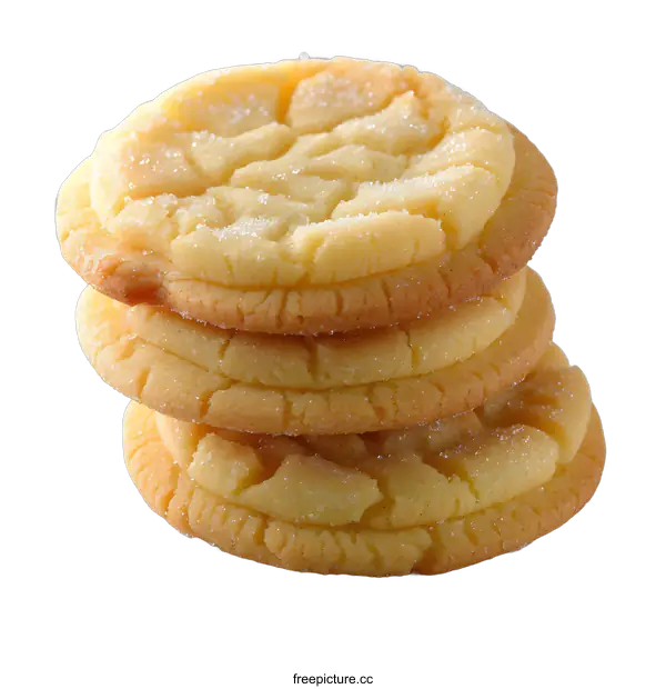 [Transparent Background PNG]Stack of Sugar Cookies