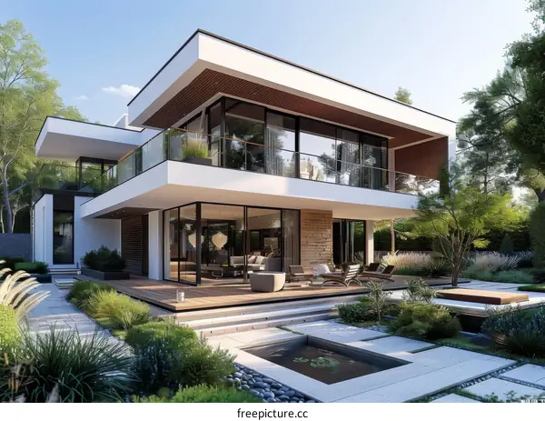 Modern House Exterior Design with Landscaping