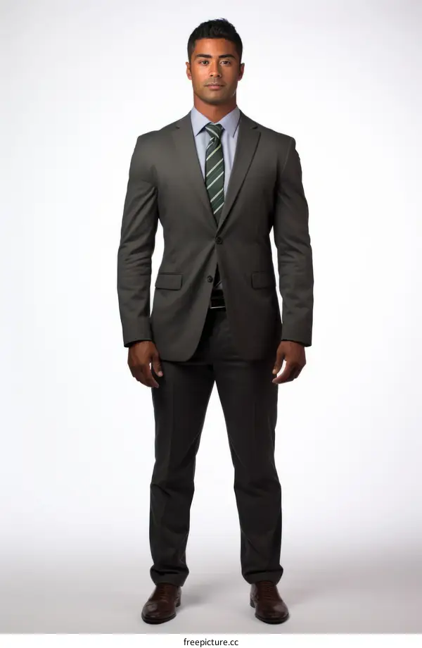 A young man wearing a suit and tie