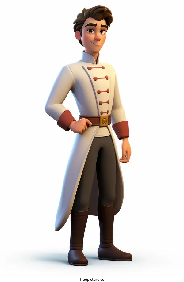 Charming prince 3D cartoon character