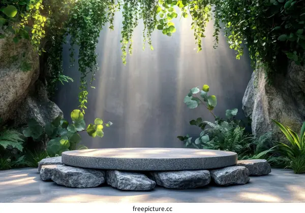 Nature Inspired Stone Product Display