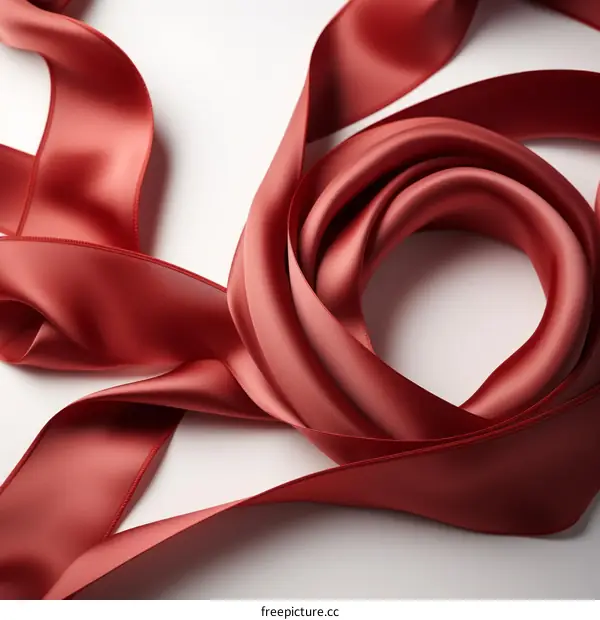 Red silk ribbon