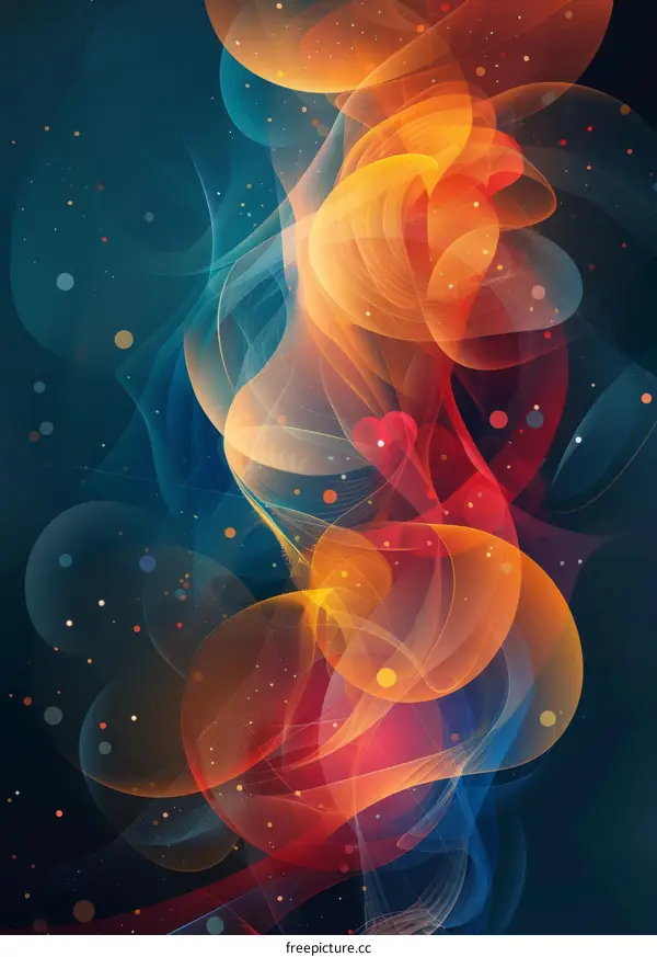 Vibrant Abstract Art Design with Geometric Lines and Shapes