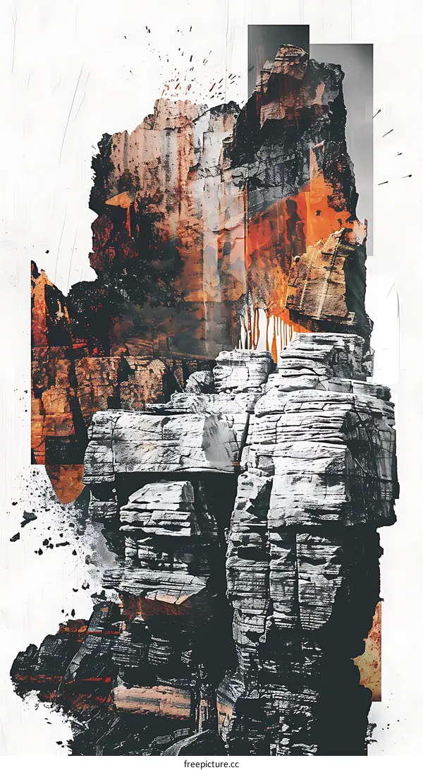 Abstract Art of Mountain Landscape