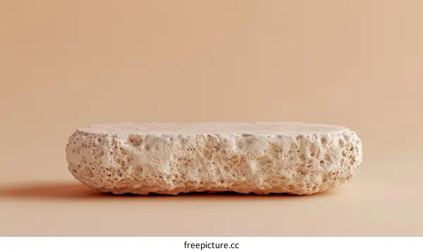 Abstract Minimalist Beige Rock Display Platform