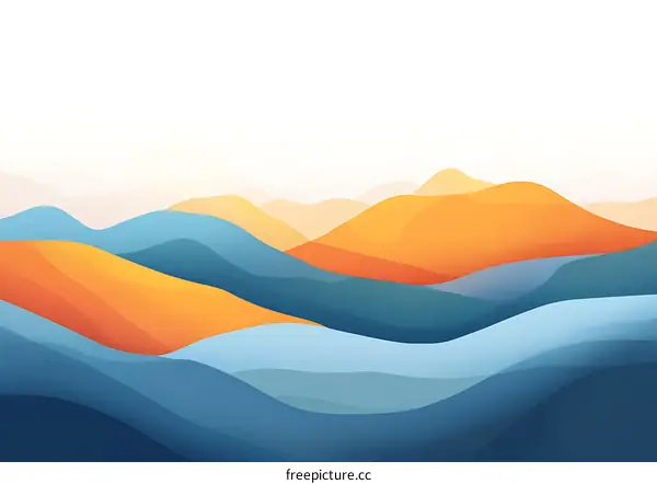 Abstract Mountain Range Illustration