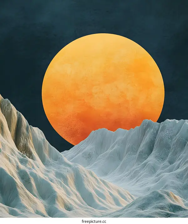 Abstract Landscape with a Large Yellow Circle