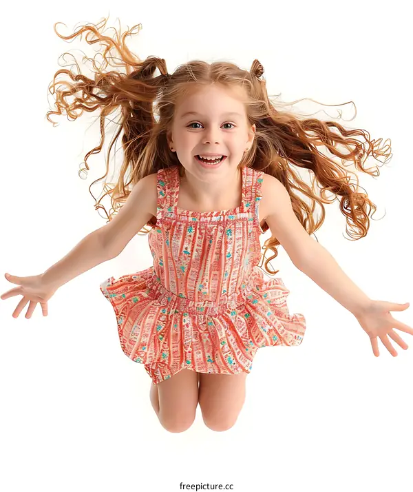 Girl Jumping with Joy