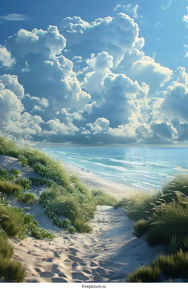 Stunning Coastal Scenery with Dramatic Clouds