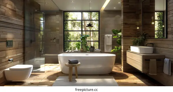 Modern Rustic Bathroom Interior Design