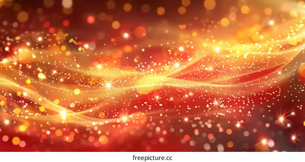 Luscious Red and Gold Waves