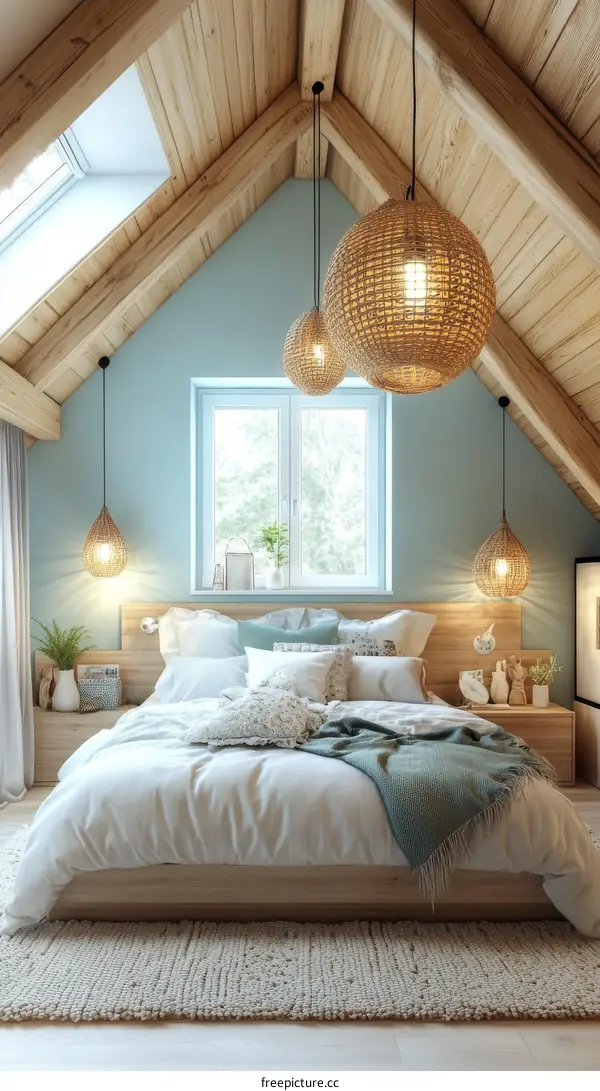Cozy Attic Bedroom Interior Design