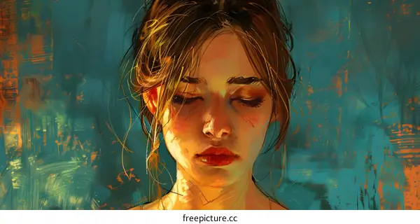 portrait of a young woman with brown hair and blue eyes