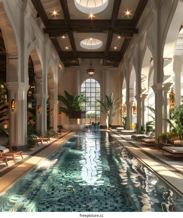 Luxury indoor swimming pool