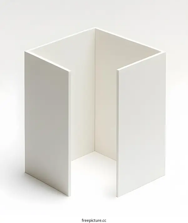 White Cardboard Box Cut Out