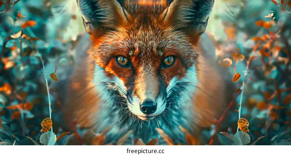 A Majestic Red Fox in the Autumn Forest