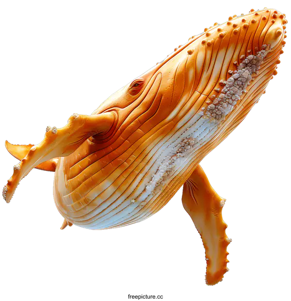 [Transparent Background PNG]Golden Whale Breaching
