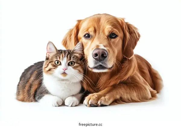 Adorable Dog and Cat Companionship