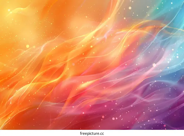 Abstract Colorful Flowing Lines Background