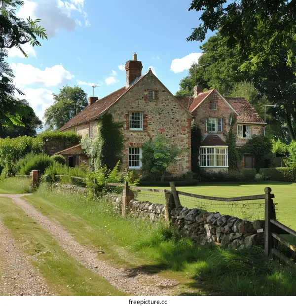 Stunning Stone House with a Lush Garden