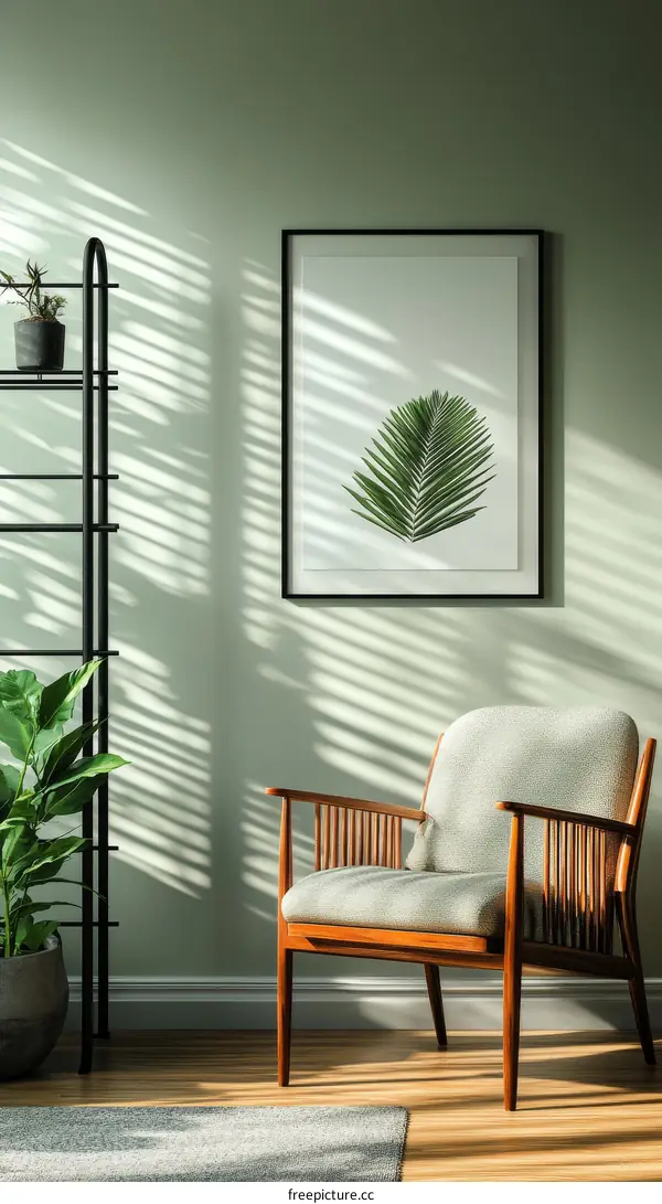 Modern Minimalist Living Room Interior Design Illustration